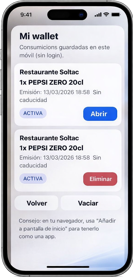 Pantalla mi wallet
